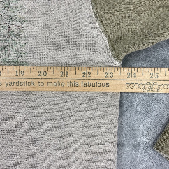Vintage Bald Eagle Sweatshirt Mens Size XL Tan Green‎ Pines Nature Made In USA - Picture 11 of 14